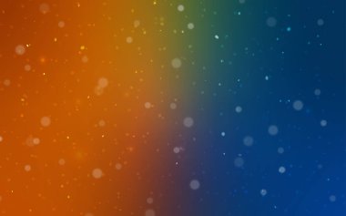 Koyu mavi, sarı desen Noel kar taneleri ile vektör. Bulanık dekoratif tasarım kar ile xmas tarzında. Desen yıl yeni Web siteleri için kullanılabilir.