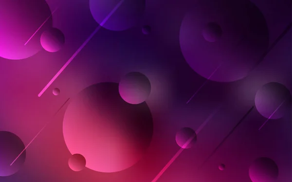 Dunkelrosa Vektorschablone Mit Kreisen Schöne Farbige Illustration Mit Verschwommenen Kreisen — Stockvektor