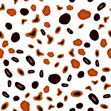 Koyu turuncu vektör noktalar ile sorunsuz kapak. Renkli gradyan ile arka plan üzerinde bulanık kabarcıklar. Tekstil, kumaş, duvar kağıtları için tasarım.