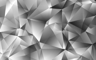 Üçgen tarzı ışık gri vektör doku. Üçgen doğa tarzı ile güzel illüstrasyon. Desen Web siteleri için kullanılabilir.