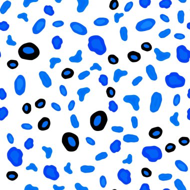 Açık mavi, vektör küreler ile seamless modeli sarı. Renkli gradyan ile arka plan üzerinde bulanık kabarcıklar. Kartvizit, Web siteleri için şablon.