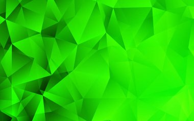 Kristaller, üçgen ışık yeşil vektör şablonu. Üçgenler ile soyut tarzda dekoratif tasarım. Akıllı tasarım, iş reklam için.