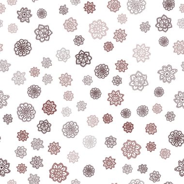 Koyu yeşil, kırmızı Noel kar taneleri ile Dikişsiz desen vektör. Parlayan illüstrasyon kar Noel tarzı ile renkli. Desen için modaya uygun Kumaş, duvar kağıtları.