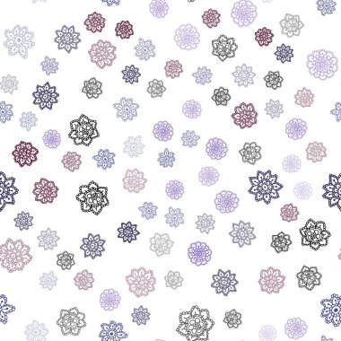 Koyu mavi, kırmızı xmas kar taneleri ile sorunsuz arka plan vektör. Modern geometrik soyut Illustration kristalleri ile buz. Desen tasarım kumaş, duvar kağıtları.