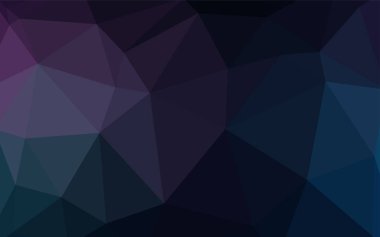 Koyu pembe, mavi soyut poligonal şablon vektör. Üçgen geometrik örnek gradyan ile. Tasarımınız için üçgen desen.