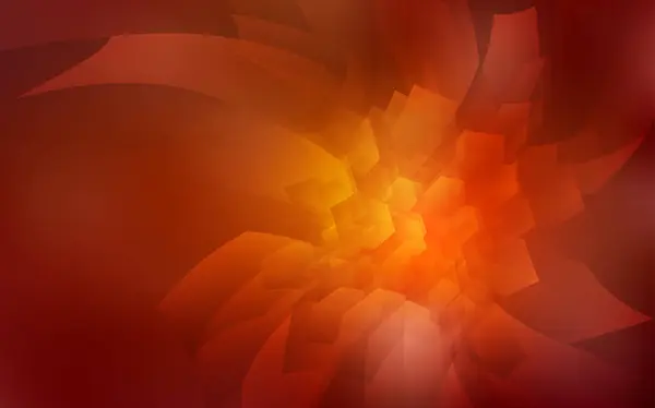 Rouge Foncé Texture Vectorielle Jaune Avec Hexagones Colorés Illustration Abstraite — Image vectorielle