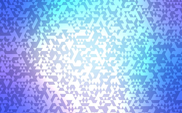Hellrosa Blauer Vektorhintergrund Mit Dreiecken Illustration Mit Einer Reihe Von — Stockvektor