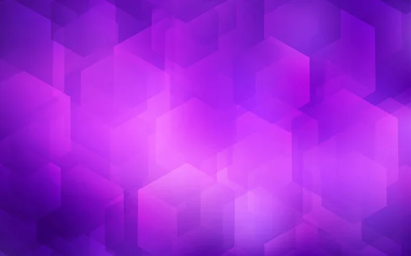 Licht Paars Roze Vector Cover Met Set Zeshoeken Illustratie Van — Stockvector