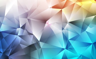 Açık mavi, sarı vektör doku üçgen tarzı. Modern Soyut illüstrasyon renkli üçgenler ile. Desen Web siteleri için kullanılabilir.