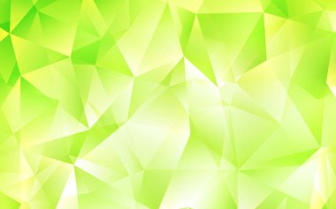 Açık yeşil, sarı vektör doku üçgen tarzı. Üçgenler ile soyut degrade illüstrasyon. Reklam için desen.