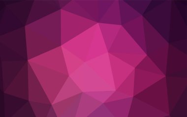 Koyu kırmızı vektör üçgen arkaplan parlıyor. Yarım ton şeklinde, üçgenli yaratıcı illüstrasyon. Dizaynınız için üçgen desen.