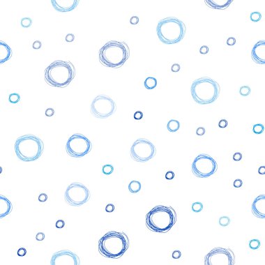 Hafif mavi vektör daire şekilleri ile sorunsuz düzeni. Renkli gradyan ile arka plan üzerinde bulanık kabarcıklar. Reklam, poster, afiş, Web sitenizin için yeni tasarım.