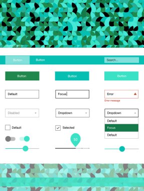 Işık yeşil vektör stil rehberi daireler ile. Arka plan üzerinde renkli stil rehberi daireler ile. Web siteleri için basit renkli tasarım.