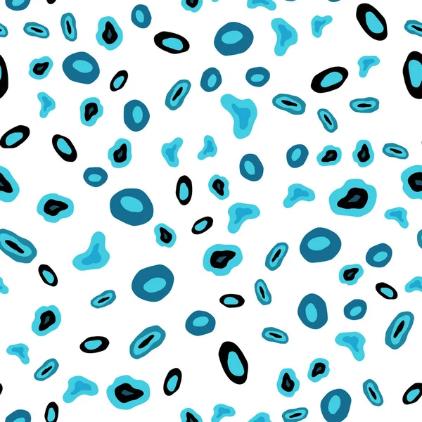 Hafif mavi vektör disklerle sorunsuz doku. Modern Soyut illüstrasyon renkli su ile bırakır. Desen tasarım pencere panjur, perdeler.