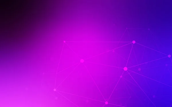 Светло Розовый Синий Векторный Фон Пузырями Линиями Дизайн Соединением Точек — стоковый вектор