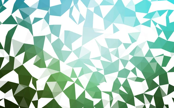 Azul Claro Verde Vector Triángulo Textura Del Mosaico Ilustración Abstracta — Vector de stock