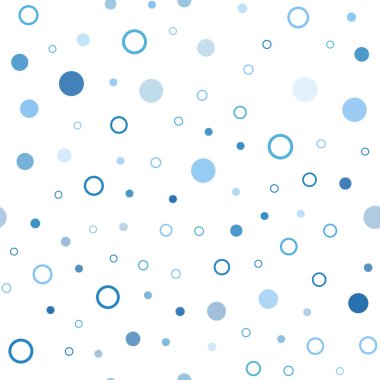 Hafif mavi vektör daire şekilleri ile sorunsuz düzeni. Soyut illüstrasyon renkli baloncuklar doğa tarzı ile. Tekstil, kumaş, duvar kağıtları için tasarım.