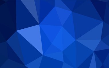 Koyu mavi vektör üçgen mozaik doku. Renkli resimde gradyan ile poligonal tarzı. Desen için bir marka kitabın zemin.