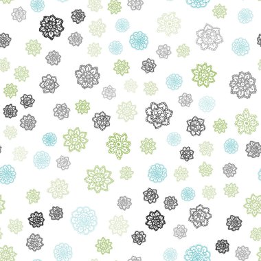 Işık çok renkli vektör Noel kar taneleri ile seamless modeli. Parlayan illüstrasyon kar Noel tarzı ile renkli. Duvar kağıdı, kumaş üreticileri için modaya uygun bir tasarım.