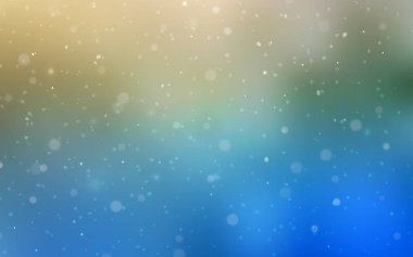 Açık mavi, yeşil vektör doku renkli kar taneleri ile. Kristalleri ile glitter soyut Illustration buz. Desen-ebilmek var olmak kullanılmış için yeni yıl reklam, kitapçıklar.