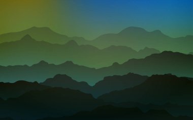 Açık mavi, sıvı şekiller şablonuyla vektör yeşil. Glitter soyut illüstrasyon alaycı hatları ile. Marka kitap yeni kompozisyon.