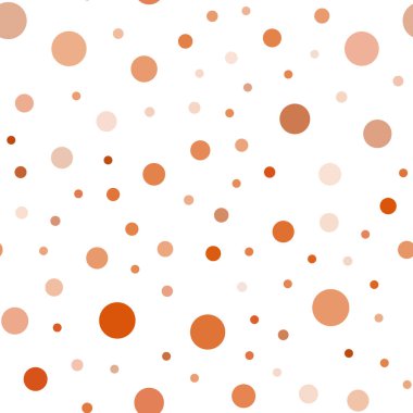 Koyu turuncu vektör sorunsuz zemin noktalar ile. Bulanık daireler doğa tarzı ile güzel renkli resimde. Tekstil, kumaş, duvar kağıtları için tasarım.