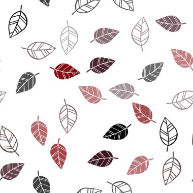 Koyu turuncu vektör sorunsuz doodle desen yaprakları ile. Parlayan illüstrasyon karalama stilinde yaprakları ile renkli. Tekstil, kumaş, duvar kağıtları için tasarım.