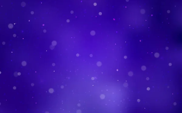 Hellviolette Vektortextur Mit Farbigen Schneeflocken Schnee Auf Verschwommenem Abstrakten Hintergrund — Stockvektor