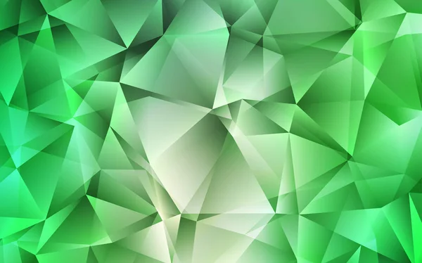 Hellgrüner Vektorhintergrund Mit Linien Dreiecken Schöne Illustration Mit Dreiecken Naturstil — Stockvektor