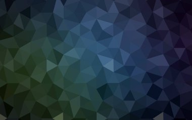 Koyu mavi, yeşil vektör soyut mozaik arka plan. Üçgenler ile modern soyut resim. Tamamen yeni bir tasarım sizin broşürü.