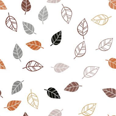Karanlık çok renkli vektör yaprak ile seamless zarif modeli. Parlayan illüstrasyon karalama stilinde yaprakları ile renkli. Duvar kağıdı, kumaş üreticileri için modaya uygun bir tasarım.