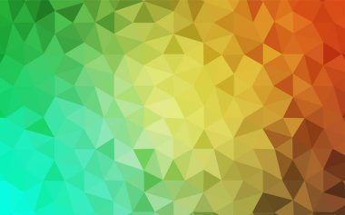 Açık yeşil, sarı vektör üçgen düzen parlayan. Üçgenler ile modern soyut resim. Tamamen yeni bir tasarım sizin broşürü.