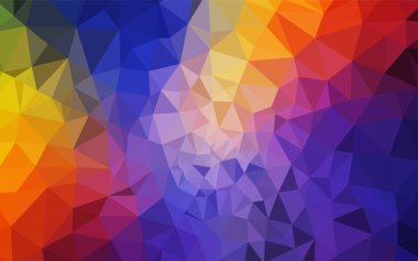 Koyu mavi, kırmızı düşük poli düzen vektör. Geometrik şekil gradyan ile Origami tarzında. İşiniz için yeni tasarım.