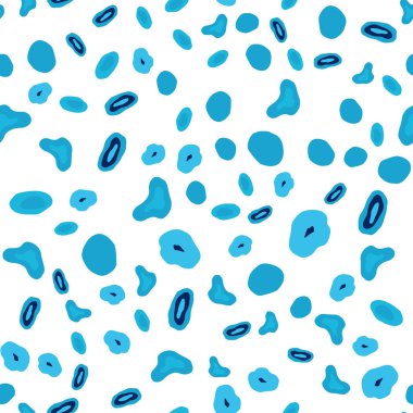 Koyu mavi vektör disklerle sorunsuz doku. Renkli gradyan ile arka plan üzerinde bulanık kabarcıklar. Tekstil, kumaş, duvar kağıtları için tasarım.