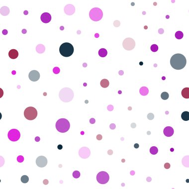 Koyu pembe, mavi noktalar ile sorunsuz kapak vektör. Soyut illüstrasyon renkli baloncuklar doğa tarzı ile. Desen tasarım pencere panjur, perdeler.