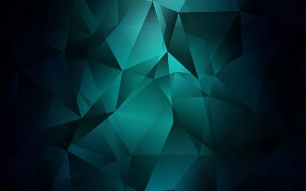 Dunkelgrünes Vektormuster Polygonalen Stil Dreiecke Auf Abstraktem Hintergrund Mit Buntem — Stockvektor