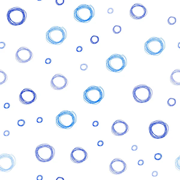 Světle Modrý Vektor Bezproblémové Rozložení Pomocí Kruhových Obrazců Rozmazané Dekorativní — Stockový vektor
