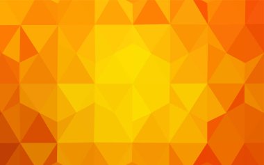 Işık turuncu vektör üçgen mozaik şablonu. Tamamen yeni bir renk illüstrasyon poligonal bir tarzda. Afiş için tamamen yeni şablon.