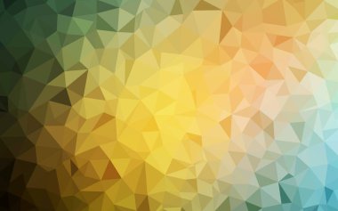 Açık yeşil, sarı vektör soyut çokgen şablon. Çokgen soyut çizim ve gradyan. Broşürünüz için yepyeni bir tasarım..