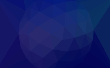 Koyu mavi parlayan üçgen zemin bir mücevher bir merkezi ile vektör. Origami stil gradyan ile çizimde. Web siteniz için köşeli tasarım.