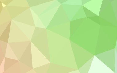 Açık yeşil, kırmızı vektör üçgen düzen parlayan. Geometrik şekil gradyan ile Origami tarzında. Tamamen yeni bir tasarım sizin broşürü.