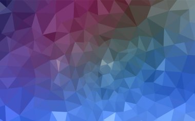 Koyu pembe, mavi Çokgen soyut düzen vektör. Üçgenler ile renkli soyut resimde. İşiniz için yeni tasarım.