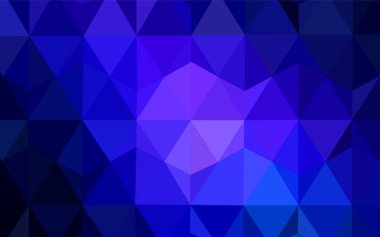 Koyu mavi soyut poligonal şablon vektör. Gradyan ile Origami tarzında yaratıcı geometrik şekil. İş tasarımınız için yeni stil.