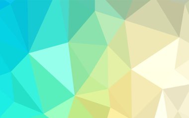 Açık mavi, yeşil vektör degrade üçgenler doku. Gradyan ile Origami tarzında yaratıcı geometrik şekil. Desen için bir marka kitabın zemin.