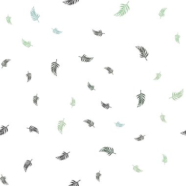 Açık mavi, yeşil yaprakları ile vektör seamless doğal modeli. gradyan ile zarif doğal desen yapraklarda. Tekstil, kumaş, duvar kağıtları için tasarım.