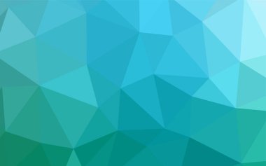 Açık mavi, vektör Çokgen soyut düzen yeşil. Üçgenler ile modern soyut resim. Marka kitap için yeni şablon.