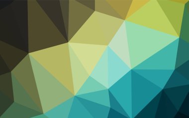 Açık mavi, vektör poligonal model yeşil. Üçgenler ile renkli soyut resimde. Tamamen yeni bir tasarım sizin broşürü.