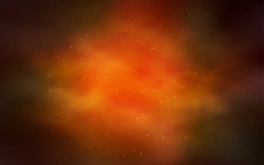 Kozmik yıldız ile koyu turuncu vektör düzeni. Glitter soyut illüstrasyon renkli kozmik yıldız ile. Kozmik arka planlar için şablon.