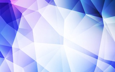 Pembe ışık, vektör soyut Mozaik Desen mavi. Üçgenler ile modern soyut resim. Web siteniz için köşeli tasarım.