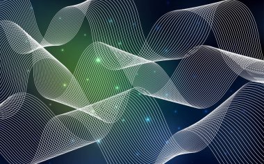 Koyu yeşil vektör desen Noel şeritler. Dekoratif şeritler illüstrasyon soyut şablonunda parlayan. Desen için Doğum günü hediyeleri, tebrikler kullanılabilir.